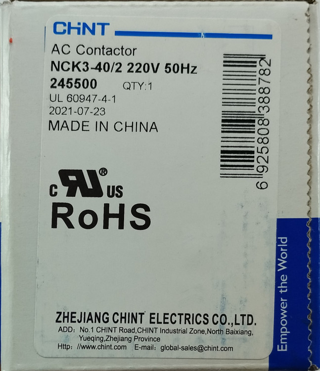 مشخصات فنی کنتاکتور